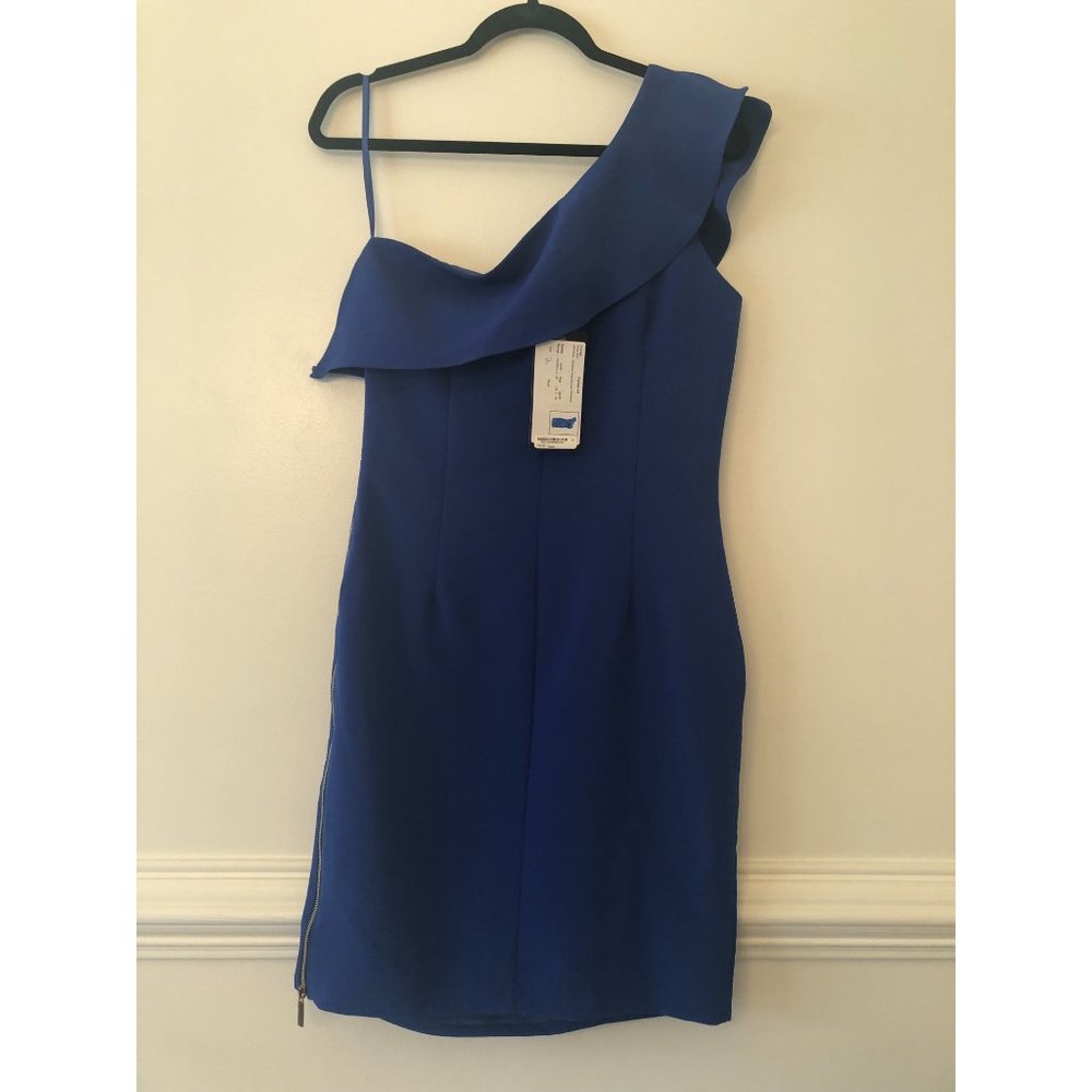 NWT Cartise One-Shoulder Royal Blue Cocktail Dress | Size 6 - Picture 5 of 10